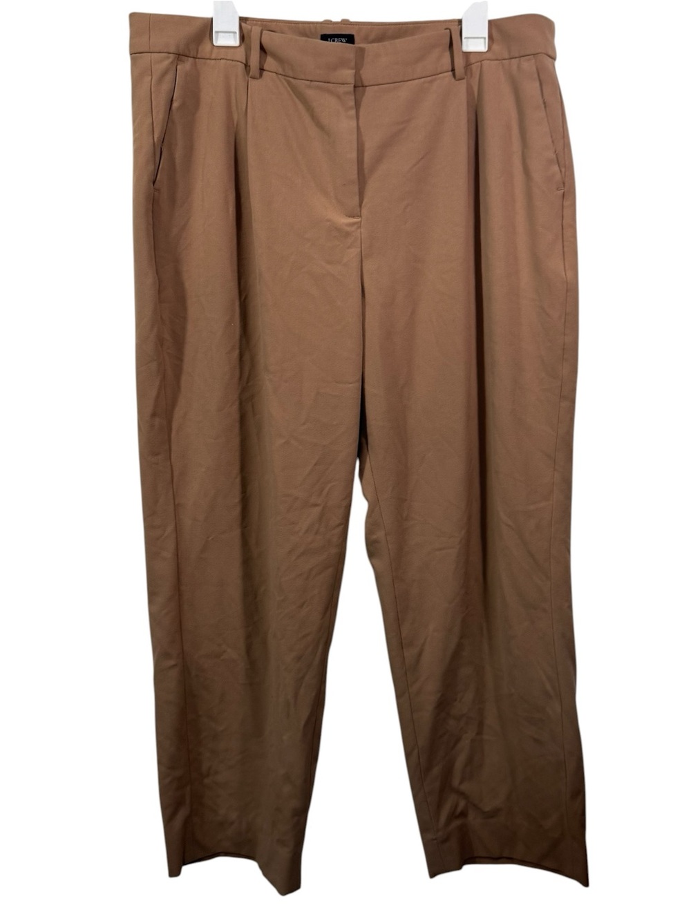 J. Crew Plus Size Camel Brown Relaxed Straight Leg Dress Pants